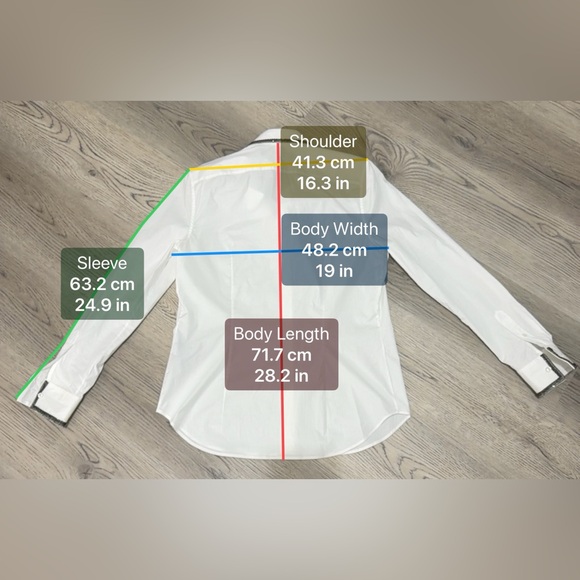 VINTAGE Ralph Lauren $790 White Button Down Shirt Chain Mail Embellish -10 NEW - Picture 14 of 14